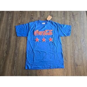 Vintage Coca-Cola Single Stitch Blue XL T-Shirt 3 Puff Stars Single Stitch